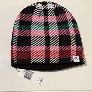 Vera Bradley Plaid Beanie - Reversable Black, Red, Pink, Green NWT